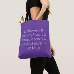 Tote Bag "Sunflowers & Gummy Bears & Board Games"