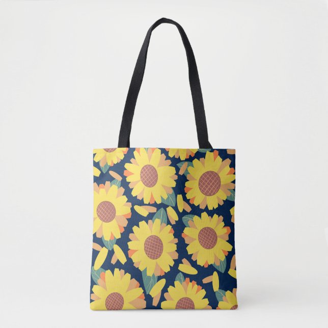 Tote Bag Sunny Bloom Doodles (Devant)