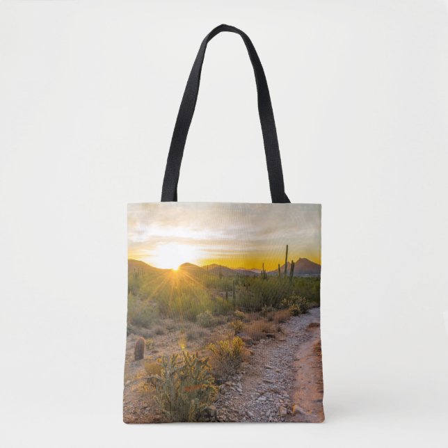 Tote Bag Sunrize sur le sentier de l'Arizona (Devant)