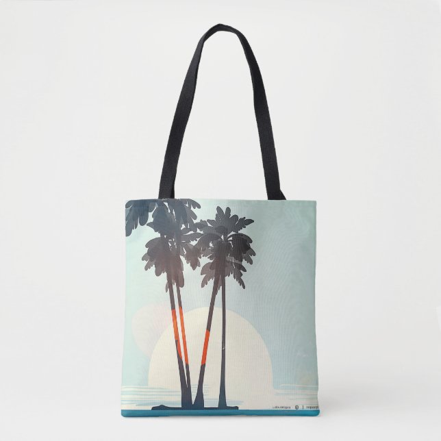 Tote Bag Sunset Palms Fourre-tout (Devant)