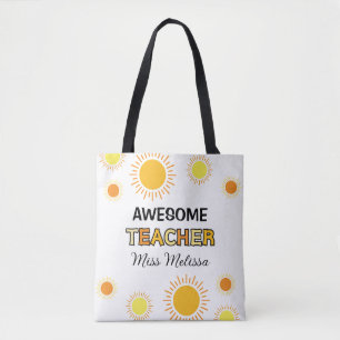 Tote Bag Sunshine Awesome cadeau enseignant meilleur enseig