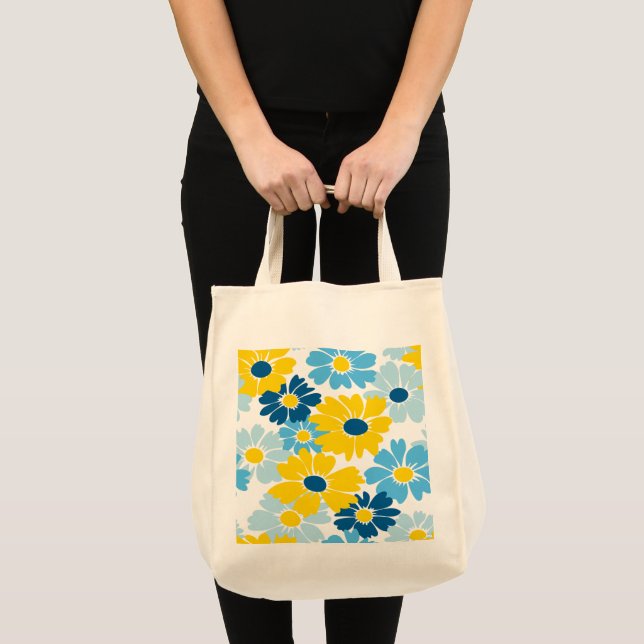 Tote Bag Sunshine Blue Sky Blooming Daisy (Devant (produit))
