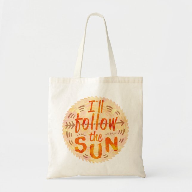 Tote Bag Sunshine d'été Suivre la Typographie du Soleil Pei (Devant)