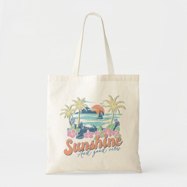 Tote Bag Sunshine et Good Vibes (Devant)
