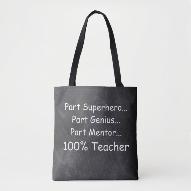 Tote Bag Supehero Genius Mentor Enseignant Idée cadeau (Devant)