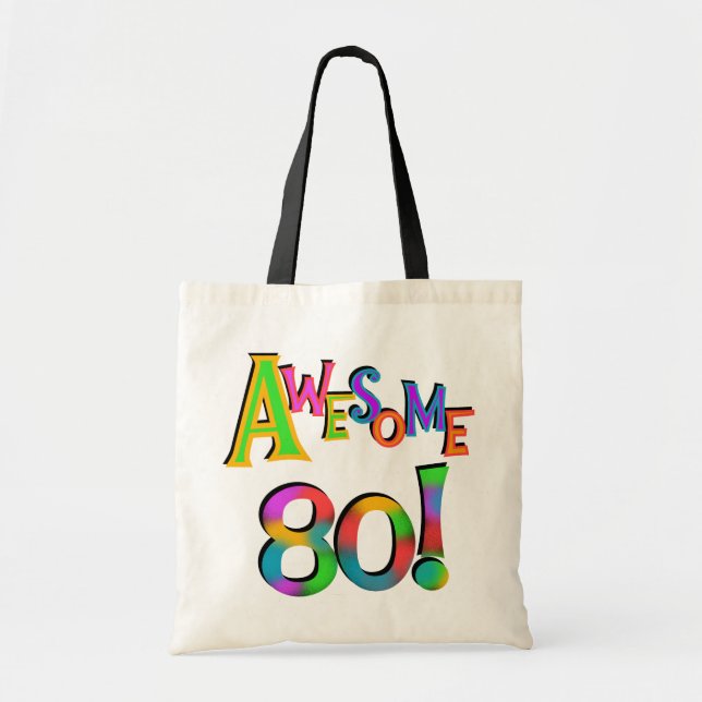 Tote Bag Super 80 T-shirts et cadeaux d'anniversaire (Devant)