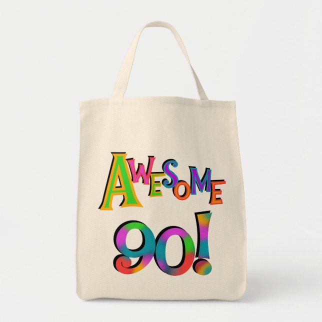 Tote Bag Super 90 T-shirts et Gifs Anniversaires (Devant)