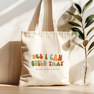 Tote Bag Super années 1970 Oui Je peux construire ça, Build