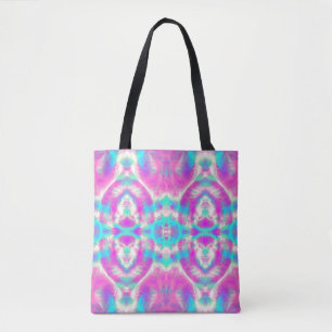 Tote Bag SUPER COOL rose et bleu Motif Abstrait