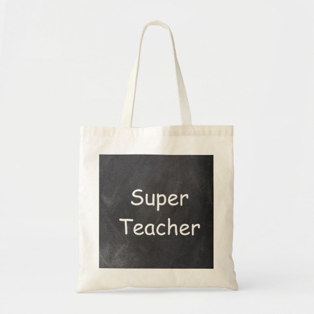 Tote Bag Super enseignant Chalkboard Design Cadeau (Devant)