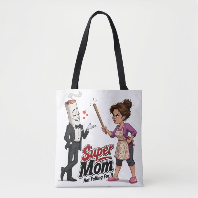 Tote Bag Super Maman Ne Tombe Pas Dans Le Piège (Devant)
