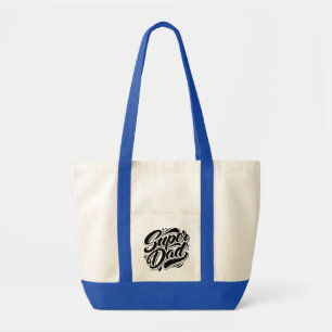 Tote Bag Super Papa Hero Typography Design-67888 Sweat à ca