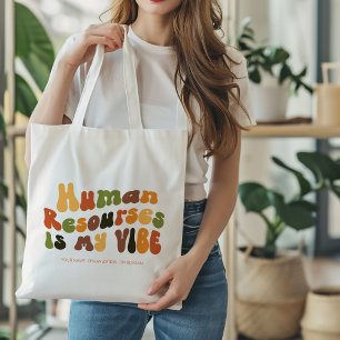 Tote Bag Super Retro Human Resources is My Vibe, HR