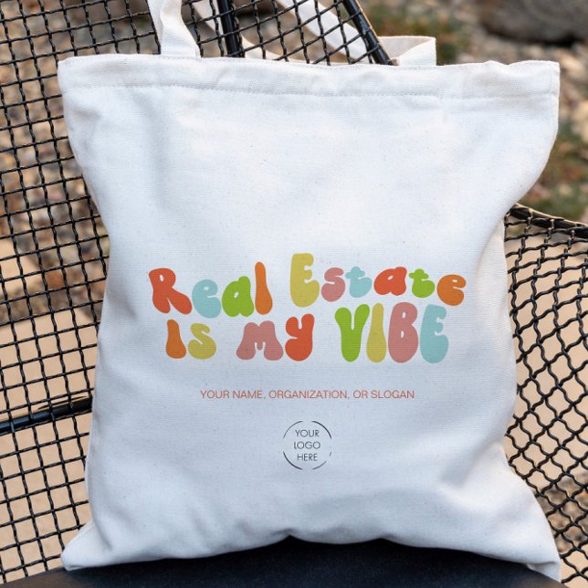 Tote Bag Super Retro Real Estate est My Vibe, Realtor (Créateur téléchargé)