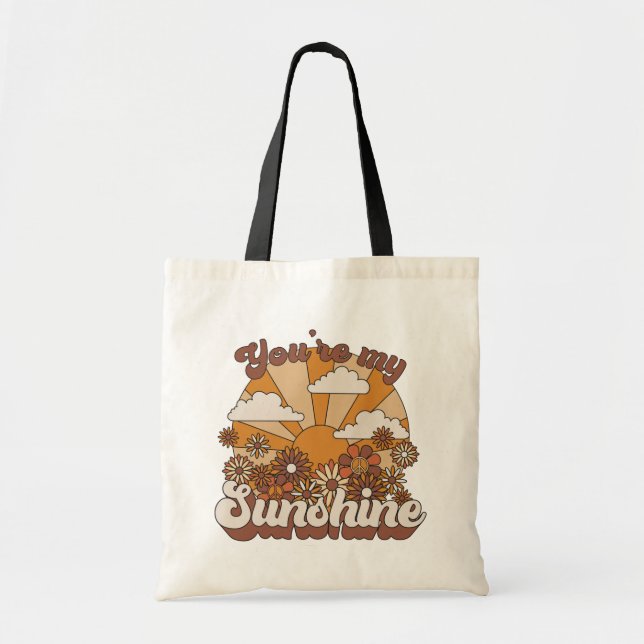 Tote Bag Super rétro | Vous êtes mon soleil (Devant)