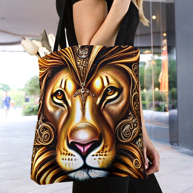 Tote Bag Superbe Lion d'Or (Créateur téléchargé)