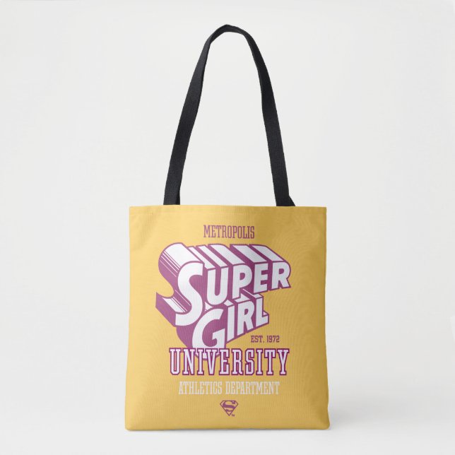 Tote Bag Supergirl Metropolis University Athletics Départem (Devant)