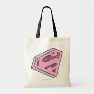 Tote Bag Supergirl Sketched Pink Logo