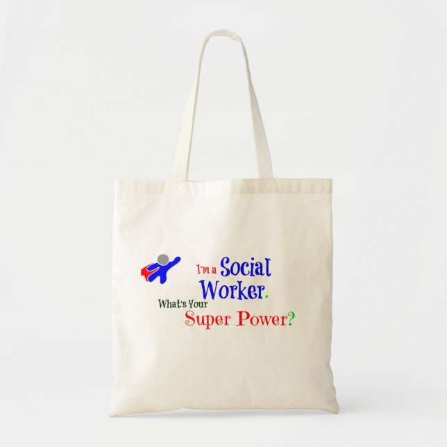 Tote Bag Superhéros du travailleur social (Devant)