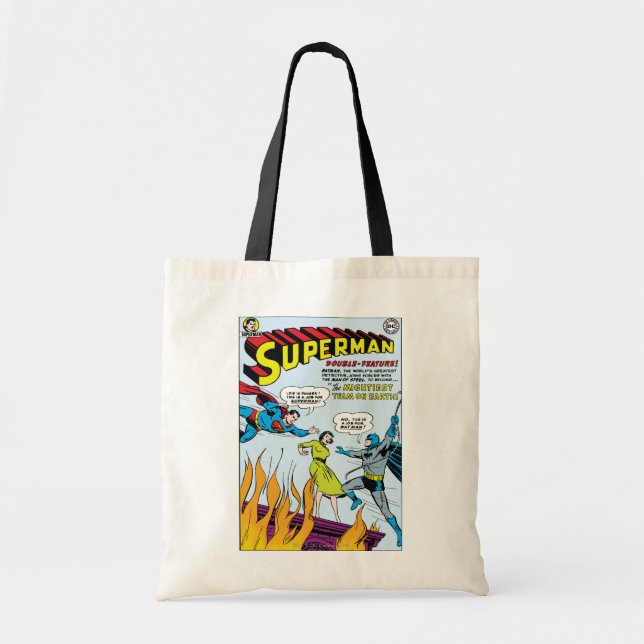 Tote Bag Superman (double fonction avec Batman) (Devant)