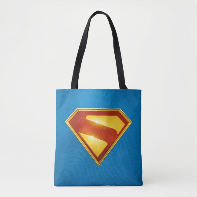 Tote Bag Superman Golden S Shield brillance (Devant)