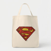 Superman S-Shield | Logo Grunge Black Outline