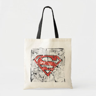 Tote Bag Superman Stylized Crumpled Comic Logo
