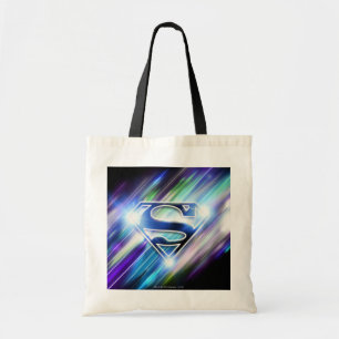Tote Bag Superman Stylized Shiny Blue Burst Logo