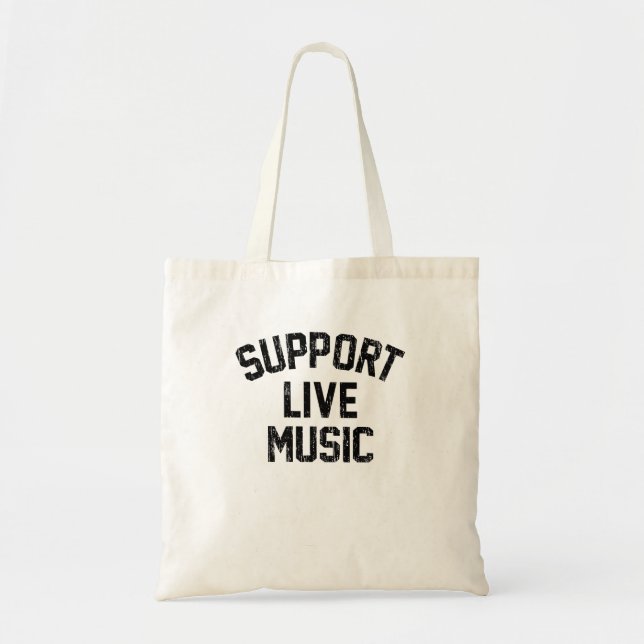 Tote Bag Support Musique Live Bands locaux Concert de musiq (Devant)