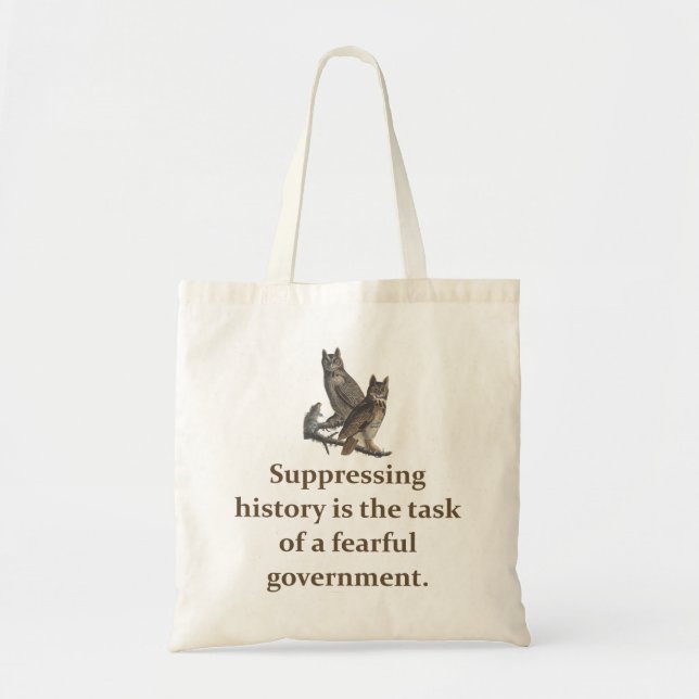 Tote Bag Supprimer L'Histoire Est La Tâche - Citation Éduca (Devant)