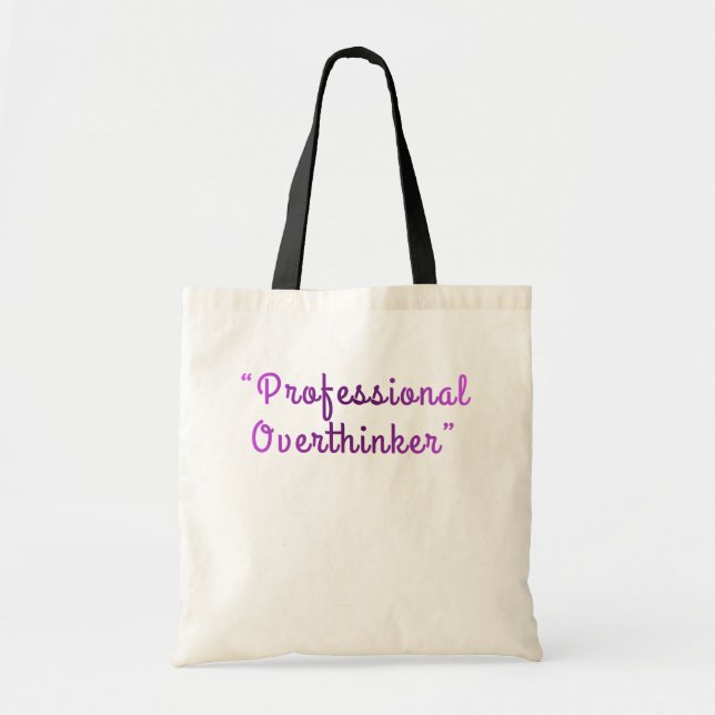 Tote Bag Sur-analyste professionnel Design drôle et identif (Devant)