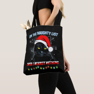 Tote Bag Sur la liste vilain et je ne regrette rien Chat No
