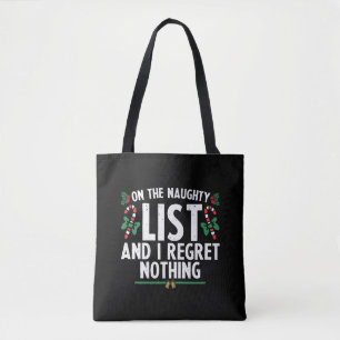 Tote Bag Sur la liste vilain et je ne regrette rien Xmas