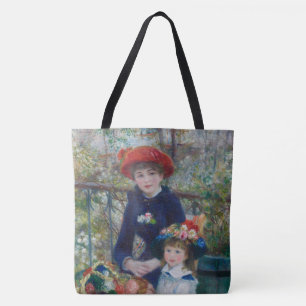 Tote Bag Sur la terrasse, portrait impressionniste, Renoir