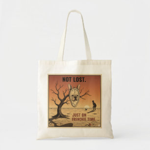 Tote Bag Sur le temps de Frenchie drôle design de bouledogu