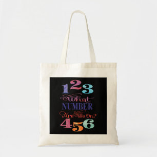 Tote Bag Sur Quel Numéro Sommes-Nous ? Typographie noir de