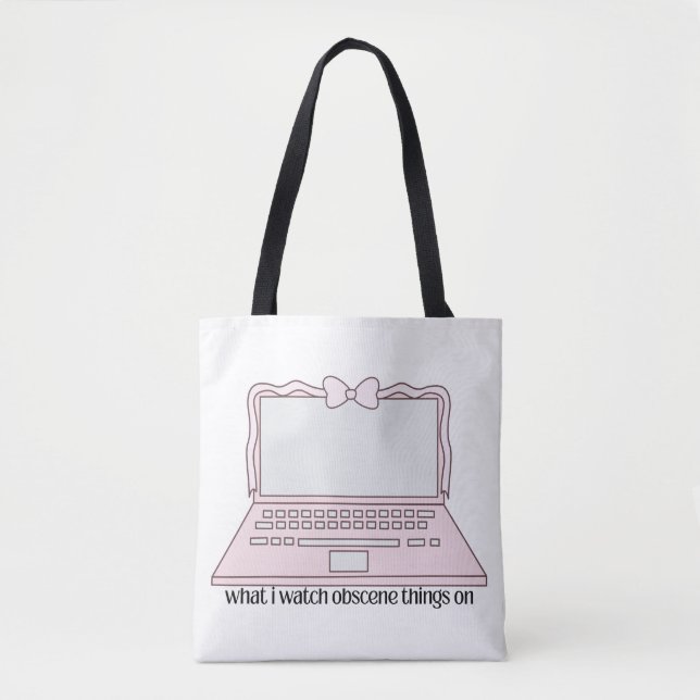 Tote Bag Sur quoi je regarde des choses obscènes sur le des (Devant)