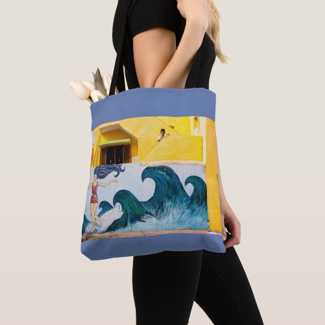 Tote Bag Surf chez Mahabalipuram (De près)