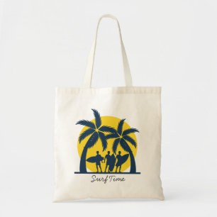 Tote Bag Surf, soleil et palmiers surf cool
