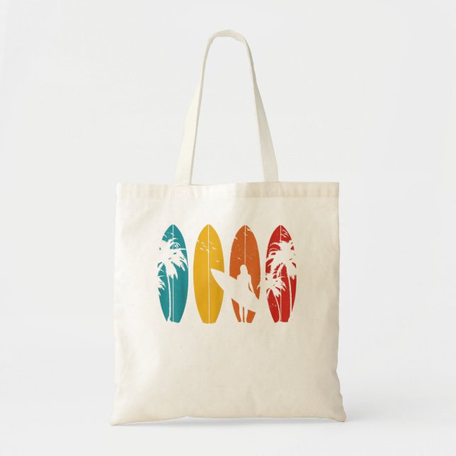 Tote Bag Surfer Cadeau Vintage Surf Surf Plage (Devant)
