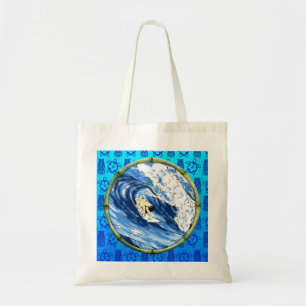Tote Bag Surfer en cercle en bambou