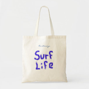 Tote Bag surfez le jet de la vie peint sur n'importe quelle