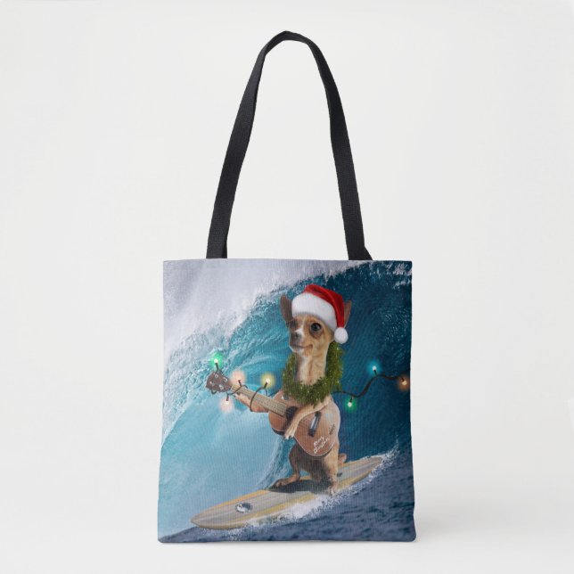 Tote Bag Surfing de Christmas (Devant)
