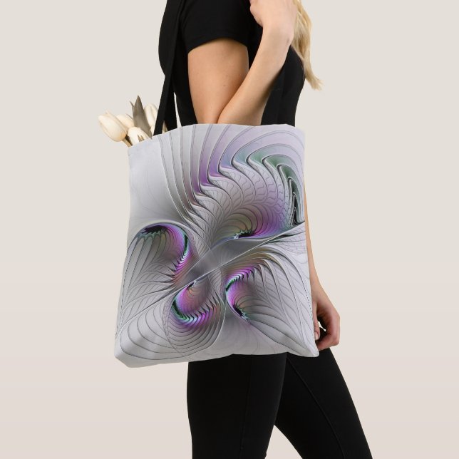Tote Bag Surreal Shy Beauty Moderne Art Fractal Abstrait (De près)
