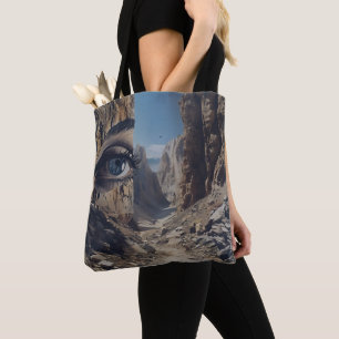 Tote Bag Surréalisme des yeux nature