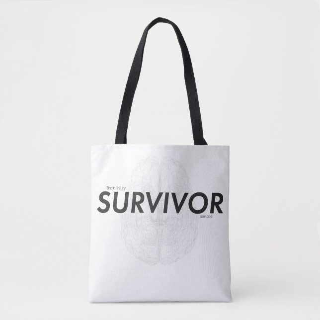 Tote Bag Survivant de la blessure du cerveau Fourre-tout av (Devant)