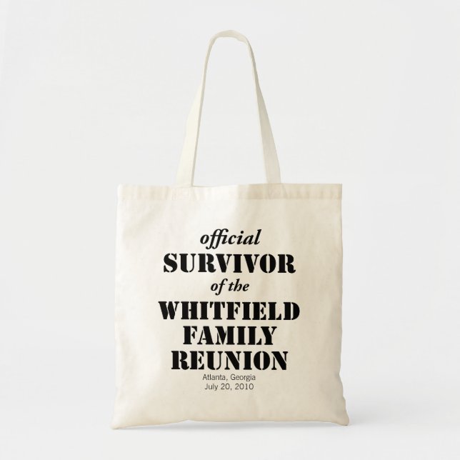 Tote Bag Survivant officiel de la Réunion familiale (Devant)