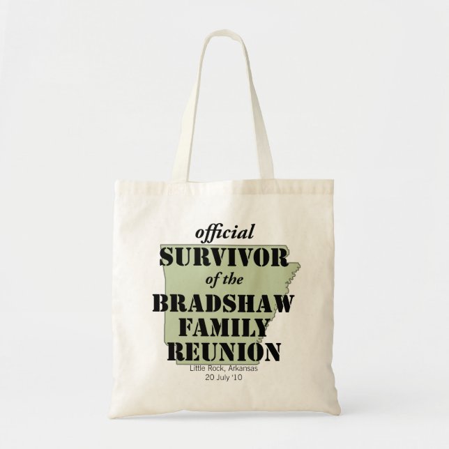 Tote Bag Survivant officiel de la Réunion familiale (vert) (Devant)