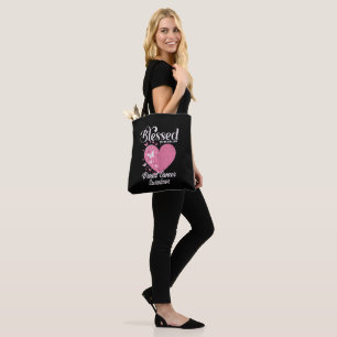 Tote Bag Survivante du cancer du sein bénie chrétienne
