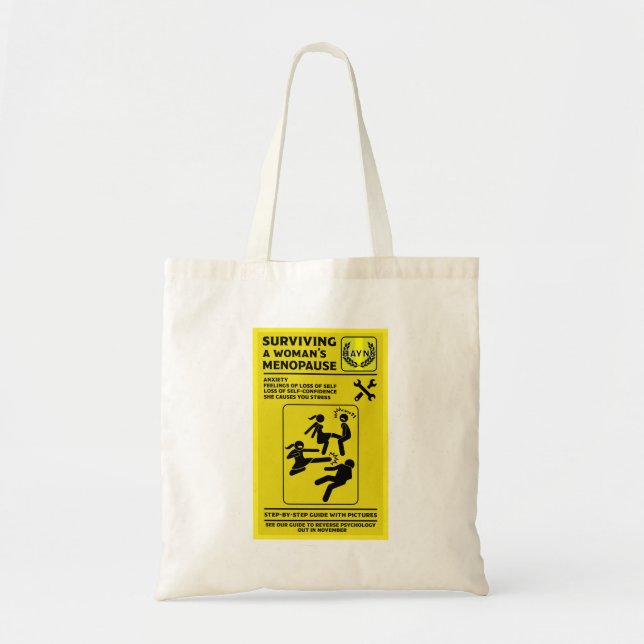 Tote Bag Survivre À La Ménopause (Devant)